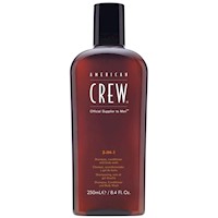 3 In 1 Shampoo, Acondicionador y Body Wash American Crew Men 250ml